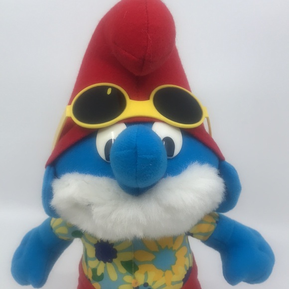 Peyo 1996 Papa Smurf Plush - Picture 2 of 7